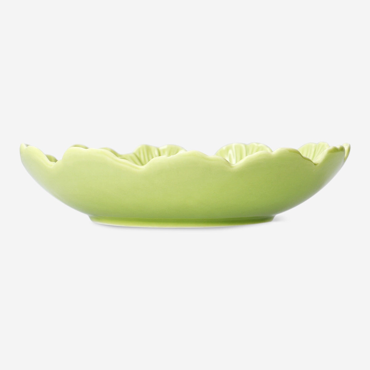 Green salad bowl with flowers - Large