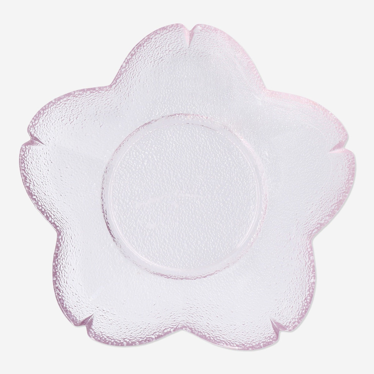 Pink flower plate - 17 cm